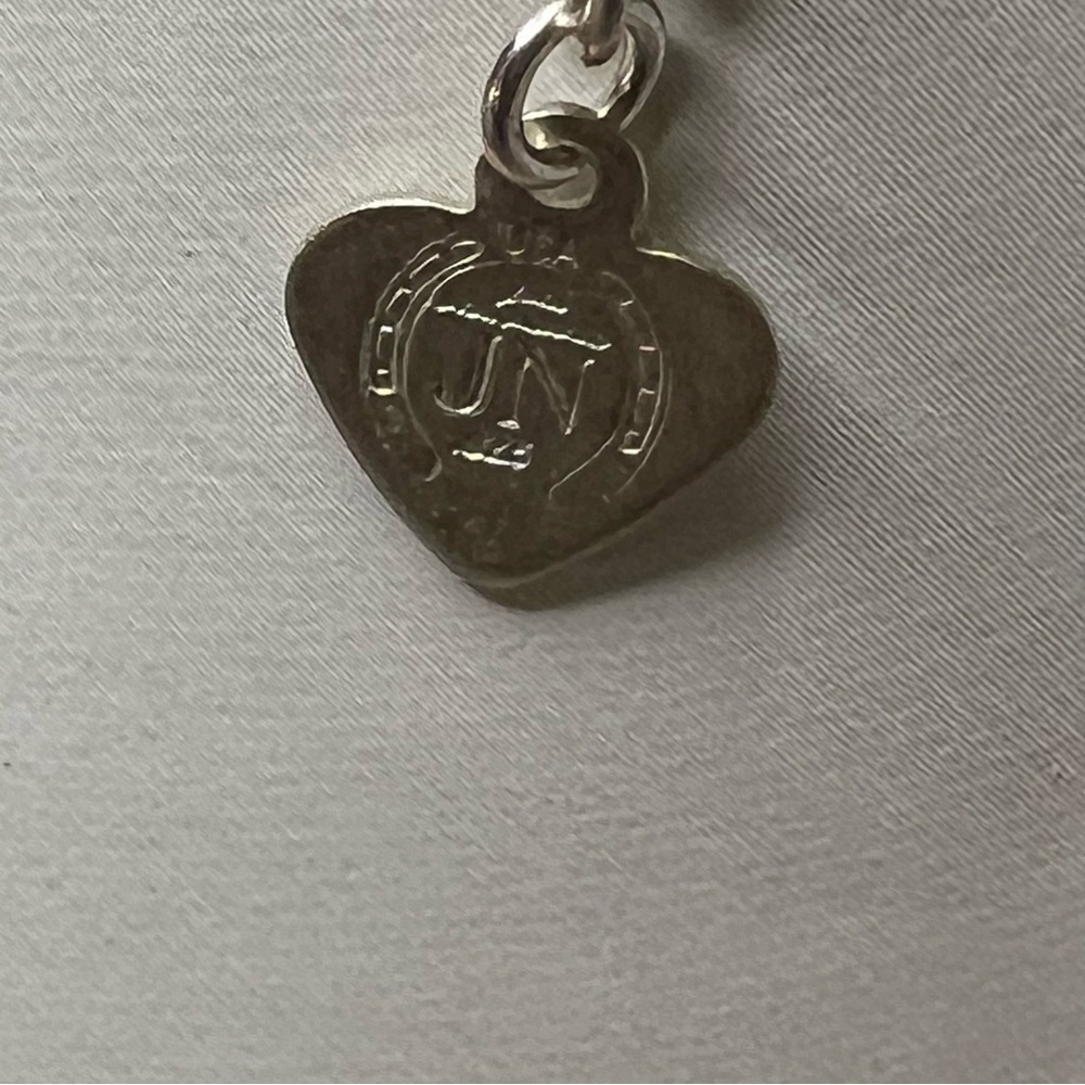 Sterling Silver Jingle Heart Charm Ball Bead Bracelet - Picture 4 of 6